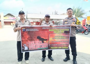 Antisipasi Karhutla, Bhabinkamtibmas Loa Janan Ulu Beri Himbauan Guna Tingkatkan Kewaspadaan pada Musim Kemarau