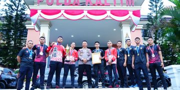 Berprestasi, 10 Personel Sat Brimob Polda Kaltim Raih Penghargaan pada Bidang Olahraga