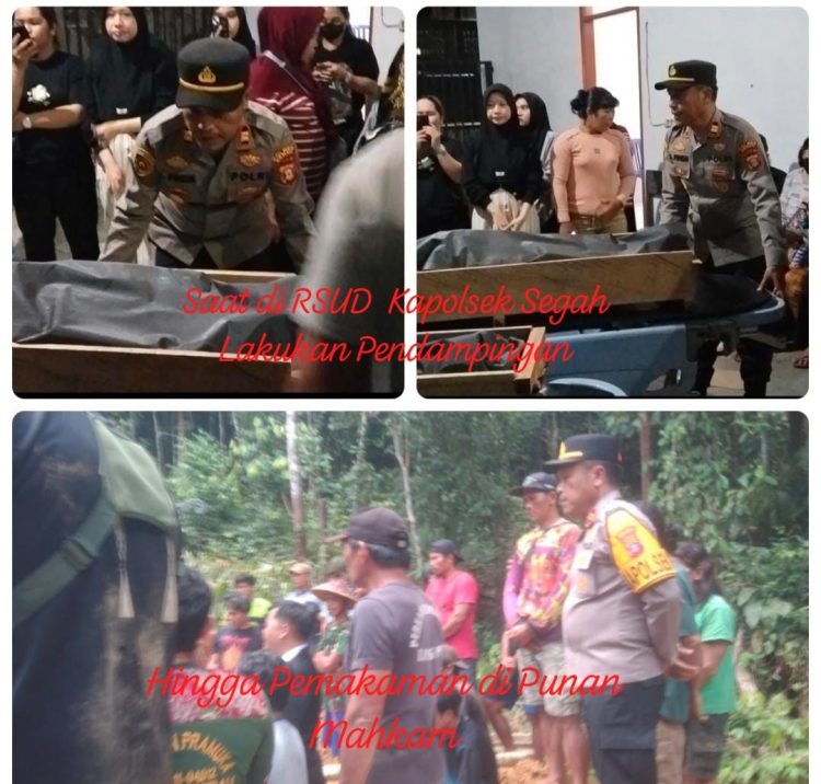 Kapolsek Segah Kawal Penanganan Kasus Pembunuhan Ibu dan Dua Anak di Punan Mahkam, dari TKP hingga Pemakaman