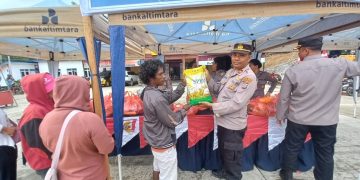 Polres Mahakam Ulu Bersinergi dengan Pemda dan Bulog Gelar Gerakan Pangan Murah