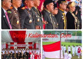 Kapolda Kaltim Hadiri Upacara HUT ke-80 Kemerdekaan RI di Stadion Gelora Kadrie Oening Samarinda