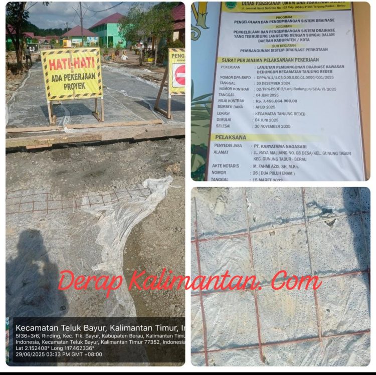 Proyek Semenisasi di Berau Diduga Kurangi Kualitas Material, Wiremesh Tak Sesuai RAB