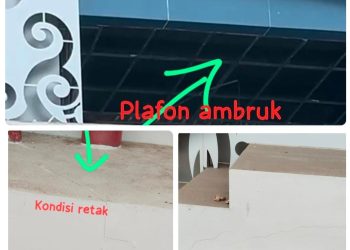 Plafon Lantai Dua RSUD Tanjung Redeb Ambruk, Pekerjaan Diduga Bermasalah