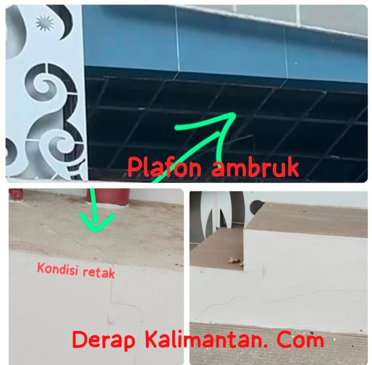 Plafon Lantai Dua RSUD Tanjung Redeb Ambruk, Pekerjaan Diduga Bermasalah