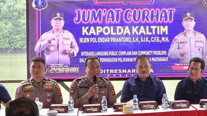 Polda Kaltim Gelar ‘Jumat Curhat’ Bersama Masyarakat Manggar, Bahas Keamanan hingga Kenakalan Remaja