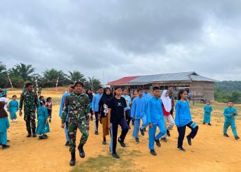 Satgas PKH Gelar Edukasi Bela Negara  dan Bangun Pos Penjagaan di Kawasan TNTN