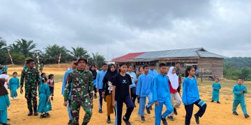 Satgas PKH Gelar Edukasi Bela Negara  dan Bangun Pos Penjagaan di Kawasan TNTN