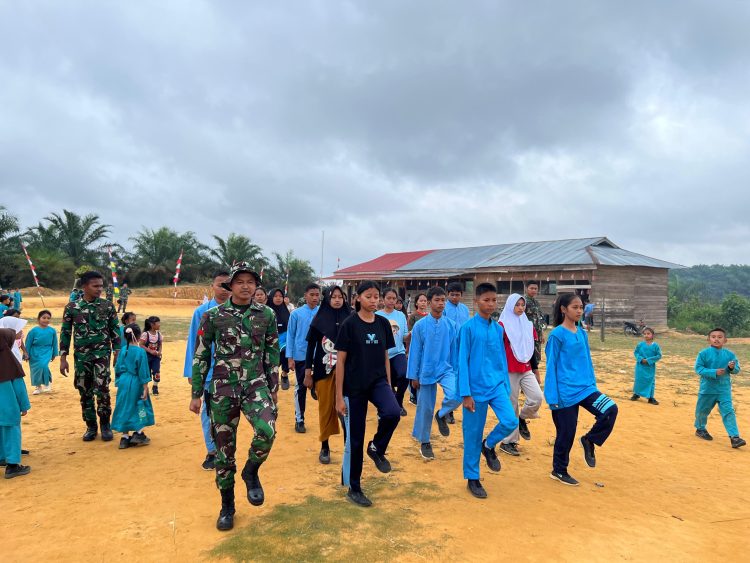 Satgas PKH Gelar Edukasi Bela Negara dan Bangun Pos Penjagaan di Kawasan TNTN