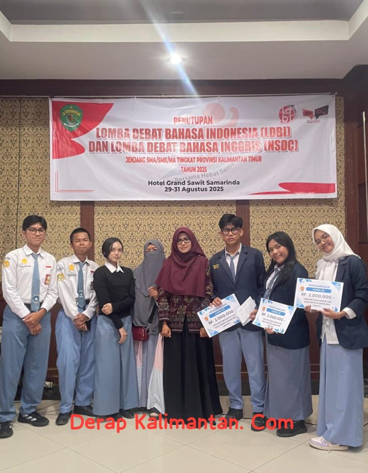 Tim Debat SMAN 1 Tanjung Redeb, Raih Juara 3 LDBI Tingkat Provinsi Kaltim 2025