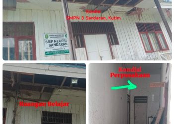 Bangunan SMPN 3 Sandaran Memprihatinkan, Warga Desak Pemkab Kutim Segera Lakukan Renovasi