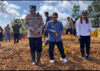 Sinergi Polres Mahakam Ulu, Pemkab, dan Kelompok Tani Subur Makmur Wujudkan Ketahanan Pangan Lewat Penanaman Jagung