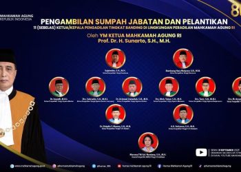 Ketua Mahkamah Agung Lantik 11 Pimpinan Pengadilan Tingkat Banding