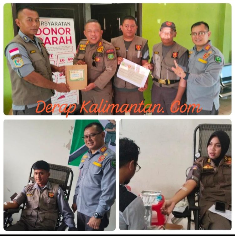 Satpol PP Berau Gelar Donor Darah dan Pemeriksaan Kesehatan, Wujud Aksi Perubahan PKP
