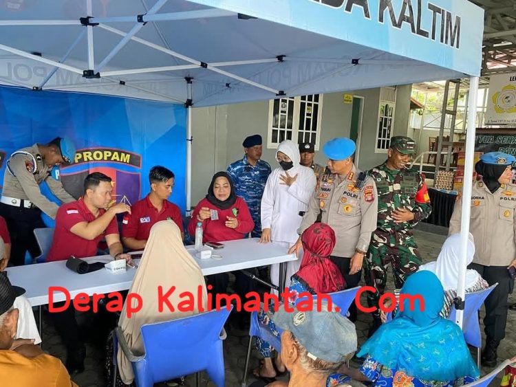 Sinergitas TNI-Polri, Bidpropam Polda Kaltim Gelar Bakti Kesehatan di Panti Jompo Bhakti Abadi Balikpapan
