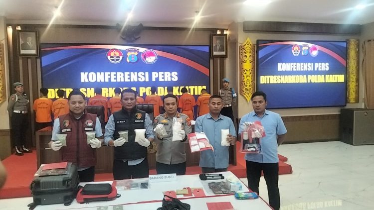 Sat Reserse Narkoba Polda Kaltim Berhasil Bongkar Jaringan Narkoba Antar Wilayah