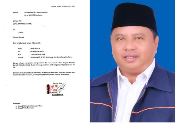 Tokoh Politik Berau, Madri Pani, Umumkan Pengunduran Diri dari NasDem