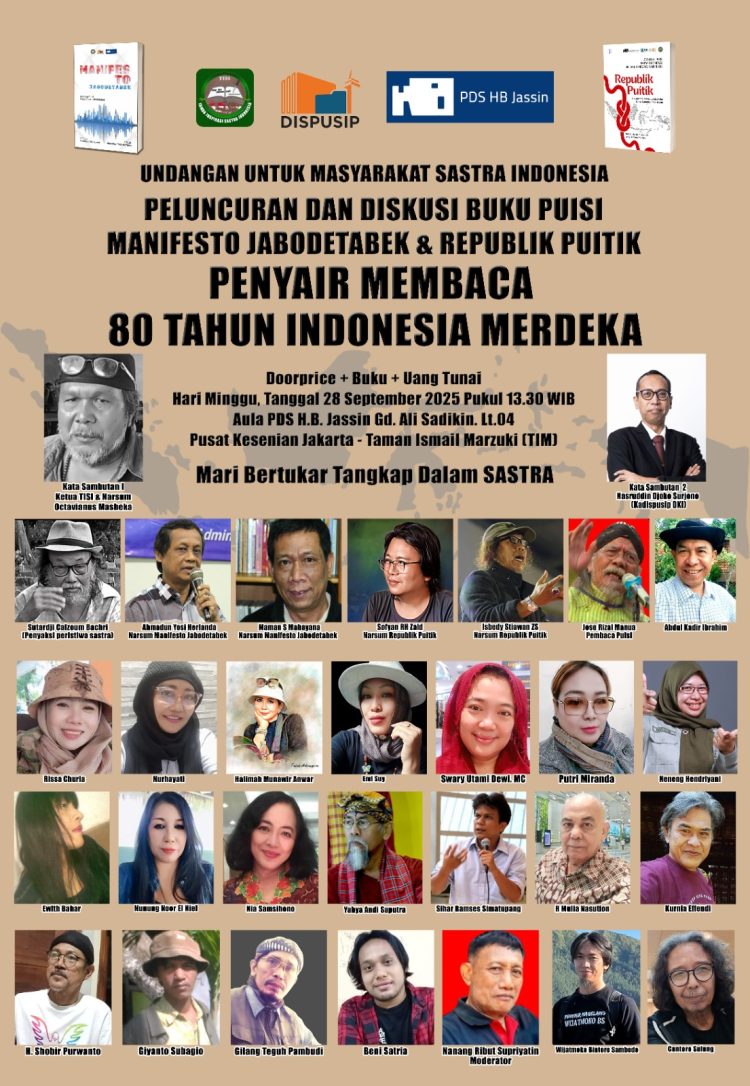 Penyair Membaca 80 Tahun Indonesia Merdeka, Octavianus Masheka : Masih Banyak ‘PR’ yang Harus Dilakukan Menuju Indonesia Emas 