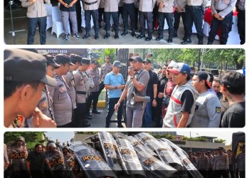 Siap Hadapi Ancaman, Polres Metro Bekasi Kota Gelar Simulasi Sispam Mako Skala Besar