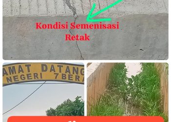 Baru Selesai, Proyek Rp7,4 Miliar di Berau Sudah Retak: Diduga Mal Konstruksi