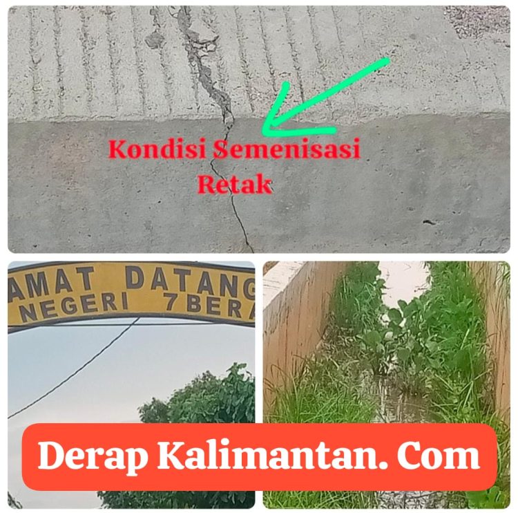 Baru Selesai, Proyek Rp7,4 Miliar di Berau Sudah Retak: Diduga Mal Konstruksi