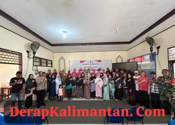 Polwan Polda Kaltim dan Bhayangkari Daerah Kaltim Gelar Aksi Sosial Berbagi di Kelurahan Telaga Sari