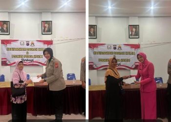 Polwan dan Bhayangkari Polda Kaltim Gelar Aksi Sosial “Berbagi” di Kelurahan Karang Jati Balikpapan