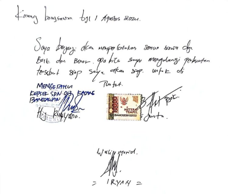 “Guru Tokok Siswa Berulang: Skandal Surat Pernyataan Palsu Guncang Rohil!”