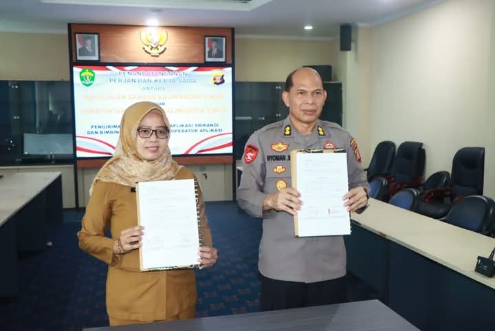 Polda Kaltim dan Pemprov Kaltim Teken Perjanjian Kerja Sama Digitalisasi Surat Dinas Melalui Aplikasi Srikandi