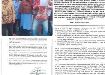 Bacakan Pernyataan Sikap Di Kementrian ATR/BPN, Divisi Bantuan Hukum KTR Indonesia, Akhirnya Diterima Pejabat, Terkait Penyerobotan Tanah Ibu Yatmi oleh PT. Jaya Real Property