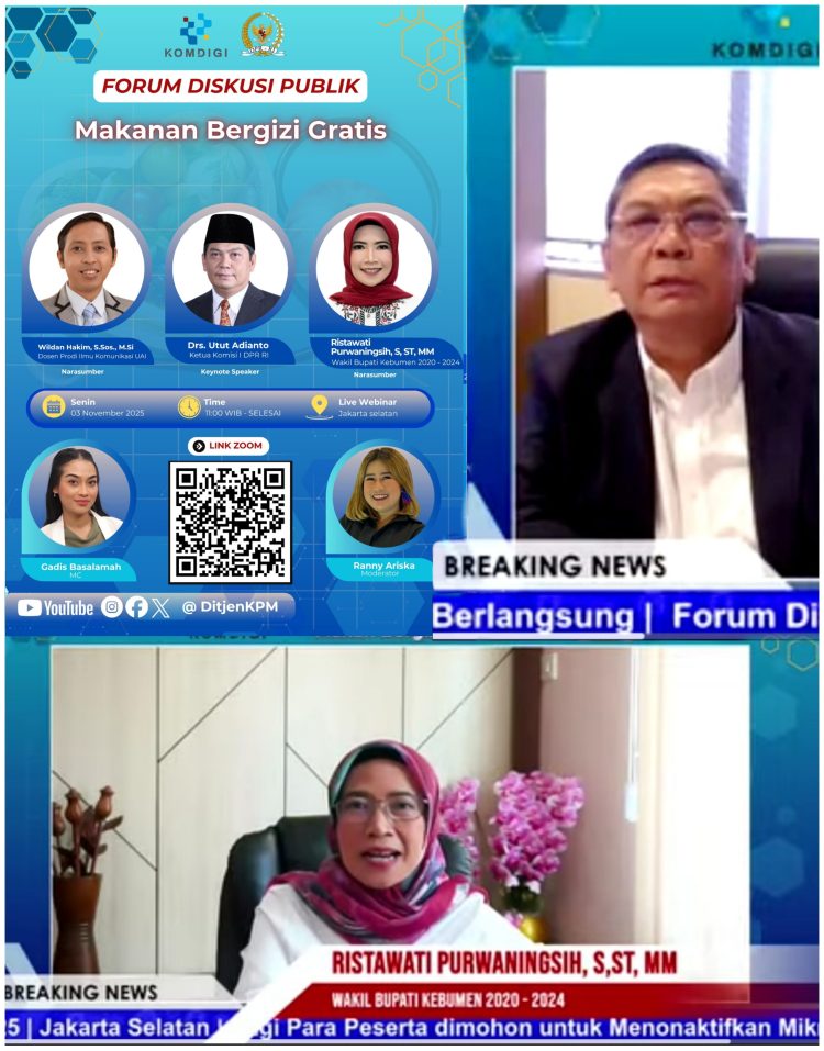 Utut Adianto Dalam Forum Diskusi Publik : MBG Merupakan Pondasi Penting Bagi Penyiapan Generasi Muda Indonesia