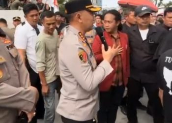 Sejuk, Kapolrestabes Medan Berterimakasih kepada Massa Unras di Kantor Gubsu