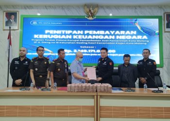 PENITIPAN PEMBAYARAN KERUGIAN KEUANGAN NEGARA  PERKARA DUGAAN TINDAK PIDANA KORUPSI PEMANFAATAN ASET TANAH PEMERINTAH KOTA MALANG