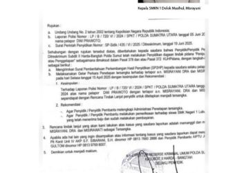 Kepala SMKN 1 Dolok Masihul Misrayani Berstatus Tersangka, Tapi Belum Dilakukan Penahanan