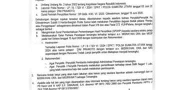 BAP Kasus Dugaan Penipuan Kepala SMKN 1 Dolok Masihul Resmi Dikirim ke Kejaksaan
