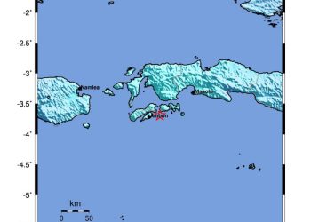 GEMPABUMI TEKTONIK M6,0 DI LAUT BANDA, MALUKU, TIDAK BERPOTENSI TSUNAMI
