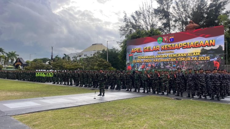Batalyon A Brimob Polda Kaltim Ikuti Apel Kesiapsiagaan Bencana di Kodam VI/Mulawarman, Tegaskan Komitmen Siaga 24 Jam