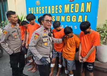 Lima Dari 7 Begal Ditembak Polsek Sunggal