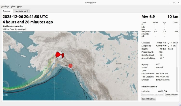 GEMPABUMI M7,0 DI ALASKA, TIDAK BERPOTENSI TSUNAMI DI WILAYAH INDONESIA