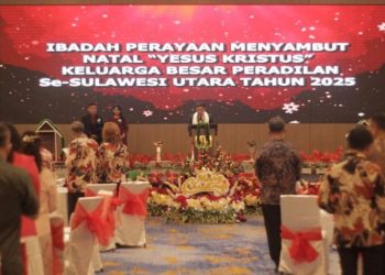 Warga Kristiani Peradilan Se-Sulawesi Utara Menggelar Perayaan Menyambut Natal