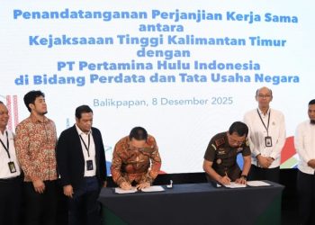 Kejati Kaltim Lakukan PKS dengan PT. Pertamina Hulu Indonesia dan PT. Pertamina Patra Niaga di Bidang Datun