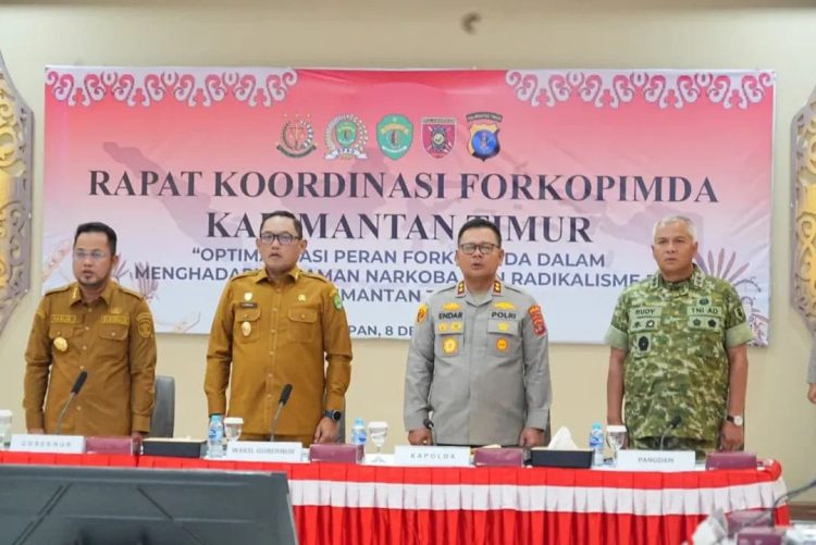 Tegaskan Komitmen Bersama Lawan Narkoba dan Paham Radikal, Polda Kaltim Gelar Rakor Forkopimda