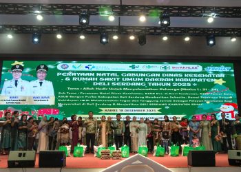 2.500 Peserta tenaga Kesehatan di kabupaten Deli Serdang Rayakan Natal Gabungan Dinas Kesehatan dan RSUD 