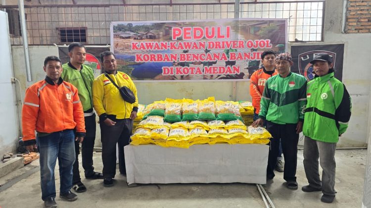 Ojol Sumut Peduli Salurkan Bantuan Untuk Korban Bencana