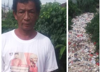 Indra Jaya Anggota REPDEM Depok Keluhkan Tumpukan Sampah di Kali Baru Citayam