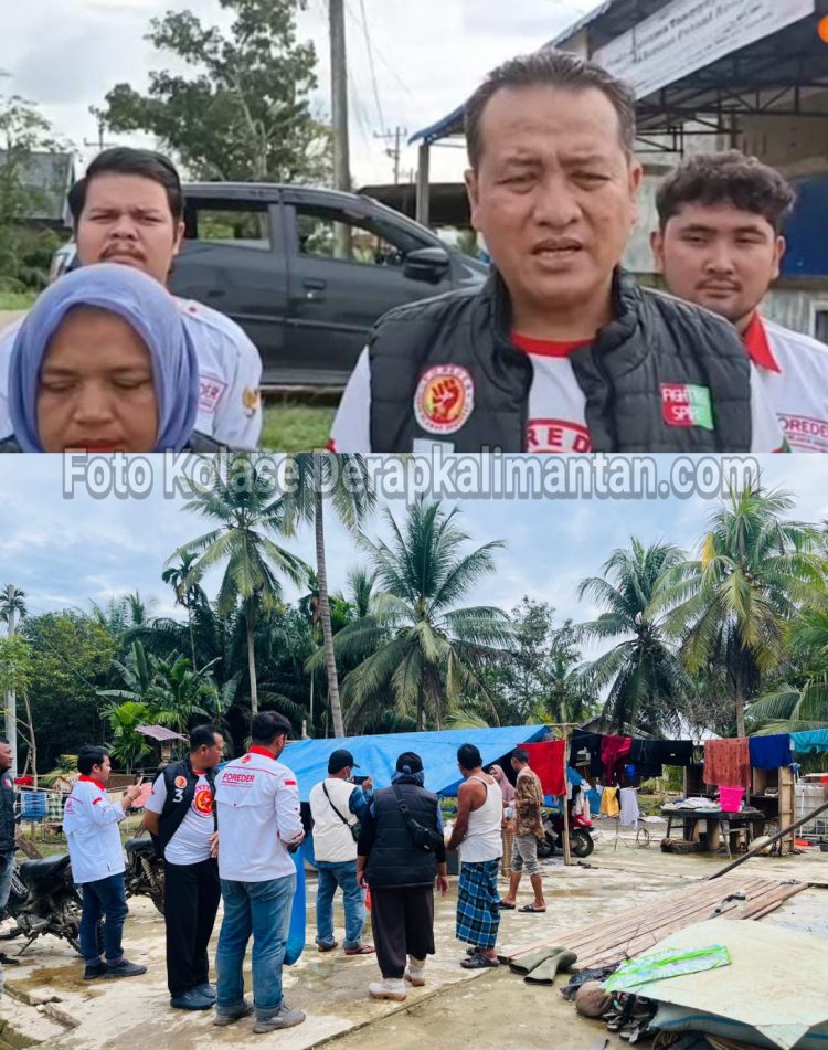RELAWAN FOREDER BERIKAN BANTUAN MAKANAN KEPADA KORBAN BANJIR DI ACEH TIMUR