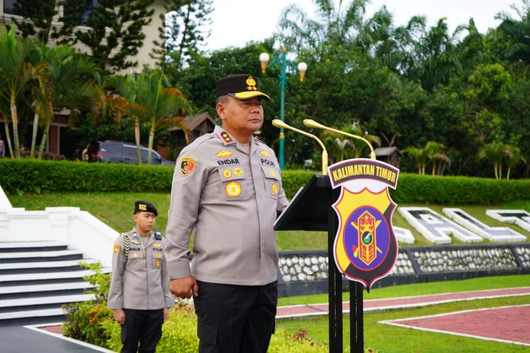 Kapolda Kaltim Pimpin Apel Pagi Awal Tahun di Mapolda Kaltim