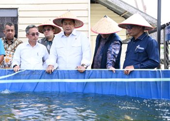 Kunjungi BPPMT Pekanbaru, Wamen Viva Yoga Tinjau Berbagai Demplot Pertanian dan Perikanan