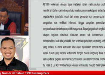 Putusan MK Perkuat Perlindungan Jurnalis, Ketua Umum AKPERSI Sampaikan Apresiasi dan Seruan Moral