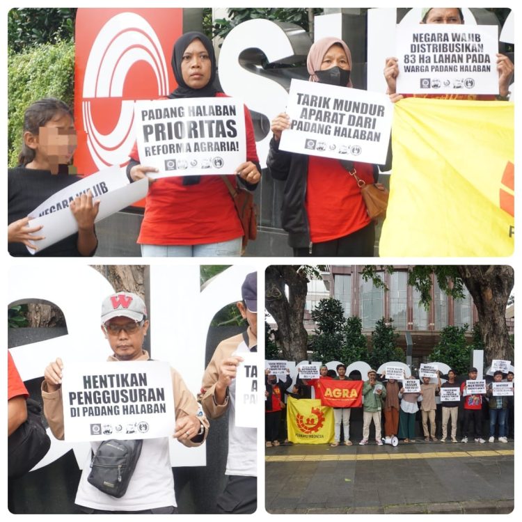 Hentikan Penggusuran dan Pengusiran Petani Padang Halaban, Keluarkan alat berat dan tarik Mundur Aparat kemanan Serta Bebaskan Massa aksi Yang Ditahan!