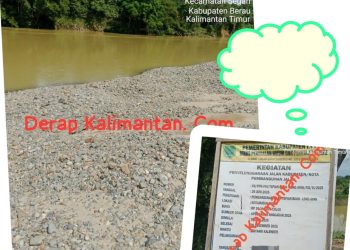 Diduga Pakai Material Sungai Tanpa Izin, Proyek Jalan di Segah Disorot Warga